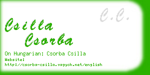 csilla csorba business card